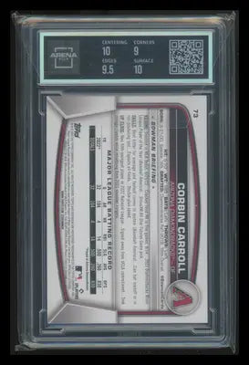 Graded Bowman Corbin Carroll baseball card from 2023 Bowman Corbin Carroll series