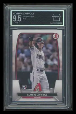 Graded Corbin Carroll Bowman Corbin Arena Club baseball card 9.5 in the 2023 Bowman series