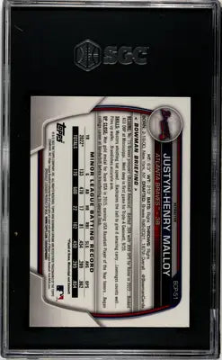 2023 Bowman Justyn-Henry Malloy #BCP-51 CHR. Pros. Lunar Glow Refractor SGC 10