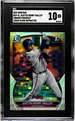 2023 Bowman Justyn-Henry Malloy #BCP-51 CHR. Pros. Lunar Glow Refractor SGC 10