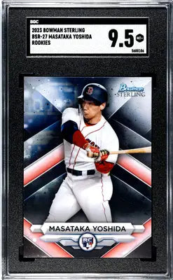Professionally graded Bowman Sterling Masataka Yoshida rookie baseball card SGC 9.5