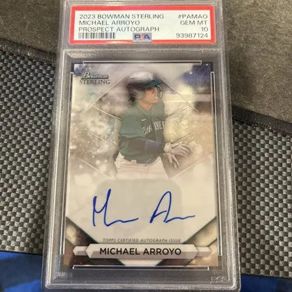 2023 Bowman Sterling Michael Arroyo sports trading card with autograph PSA 10