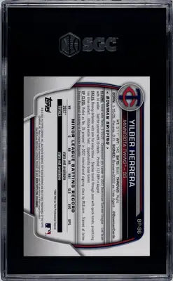 Graded Bowman Yilber Herrera baseball trading card 2023 Bowman Yilber #BP-86