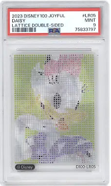 Graded Daisy Duck lattice card from Disney100 Joyful Lattice collection PSA 9