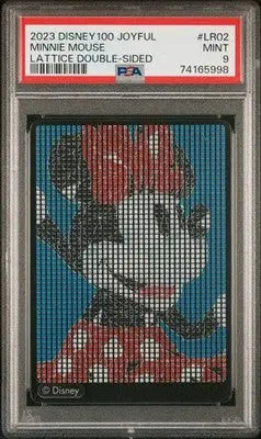 Disney100 joyful lattice Minnie Mouse trading card 2023 PSA 9 collectible artwork