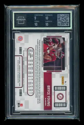 Graded Bryce Young football card from 2023 Chronicles Draft Picks Contenders Ticket Blue