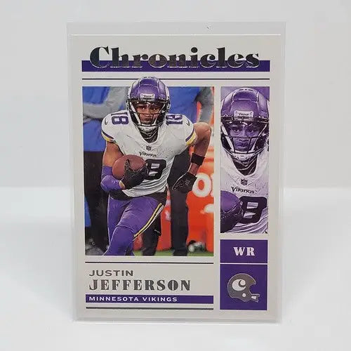 Justin Jefferson football card from 2023 Chronicles NFL Football Base Card collection