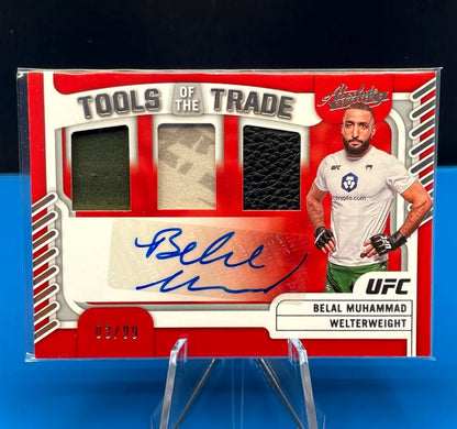Belal Muhammad autographed trading card from 2023 Chronicles UFC Tools of the Trade