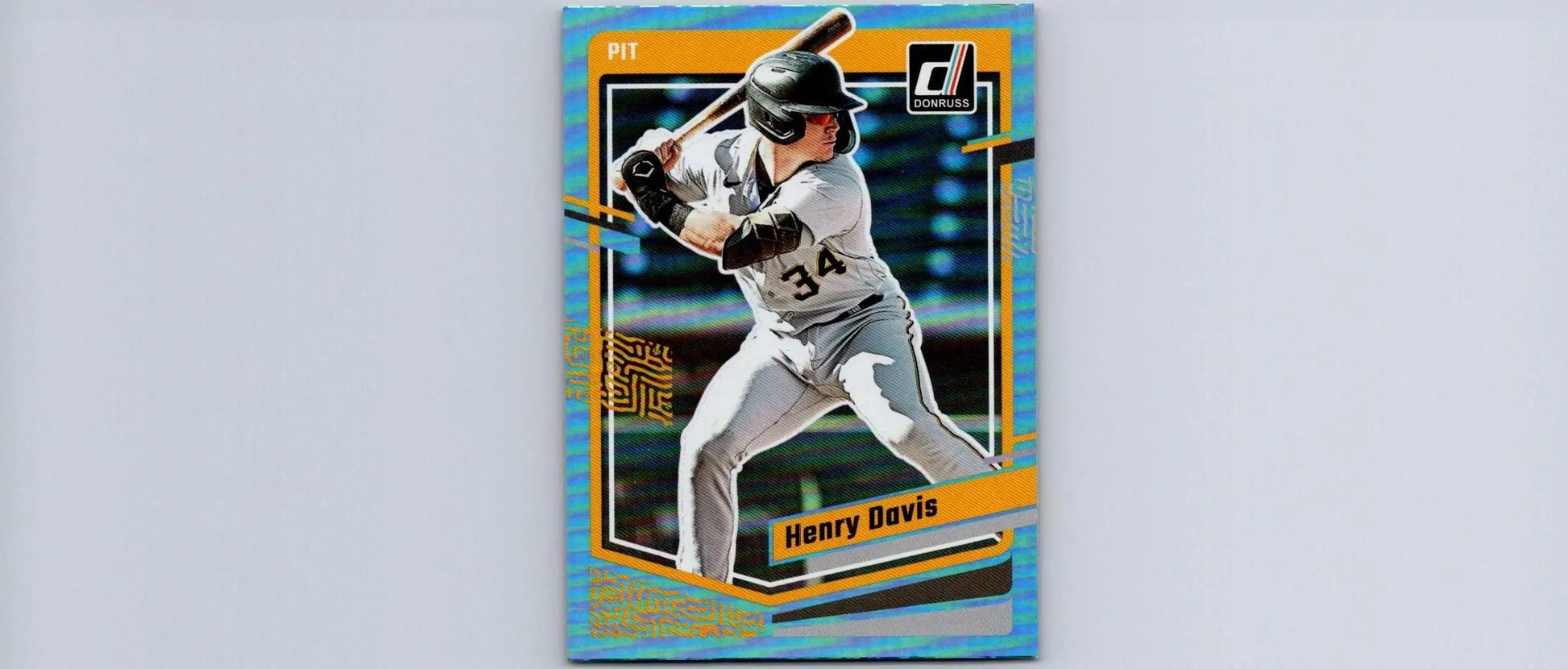 Henry Davis Holo Carolina Blue baseball card from 2023 Donruss #112 collection