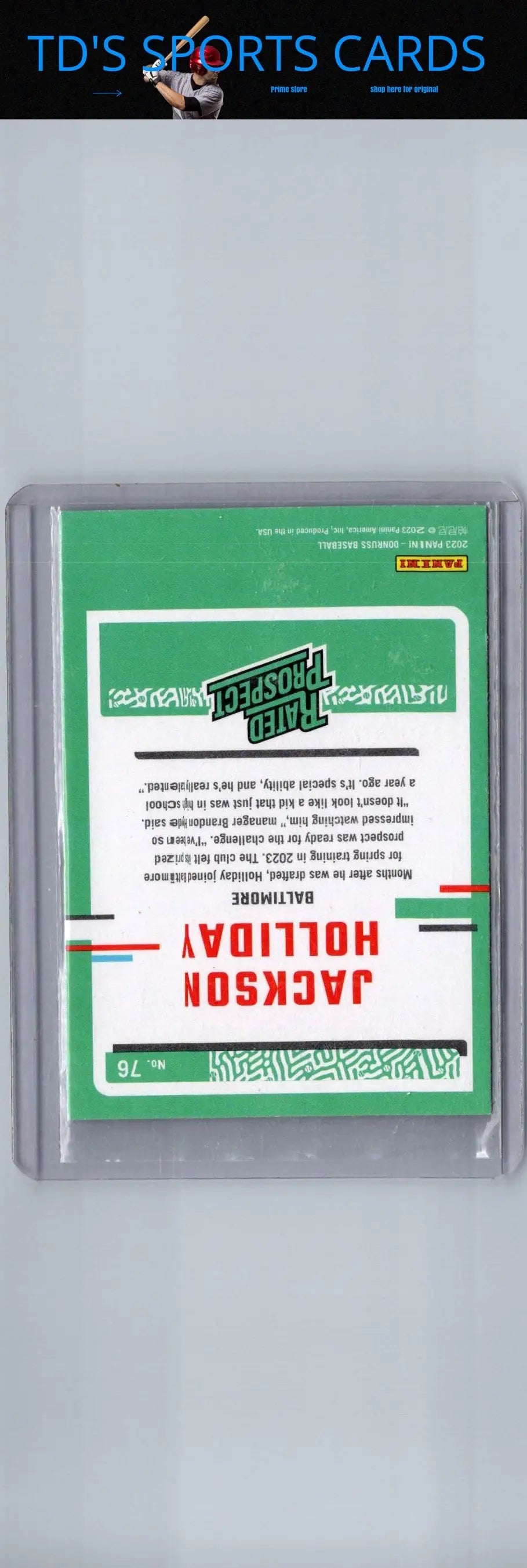 2023 Donruss Jackson Holliday baseball card image featuring Jackson Holliday