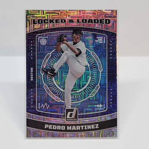 Pedro Martinez baseball card from 2023 Donruss Vector Parallel Locked And Loaded set