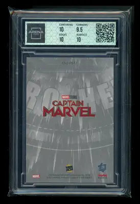 Graded Marvel Studios Captain Marvel Red trading card from Kakawow Cosmos Disney collection