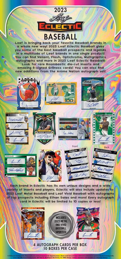 2023 Leaf Eclectic Baseball hobby box featuring eclectic baseball cards advertisement