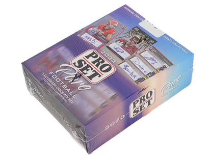 Sealed 2023 Leaf Pro Set Pure Football hobby box with set pure football cards