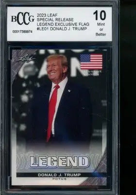 2023 Leaf Special Release Donald Trump Leaf Exclusive Flag #LE01 BCCG 10