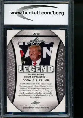 2023 Leaf Special Release Donald Trump Leaf Exclusive Flag #LE01 BCCG 10