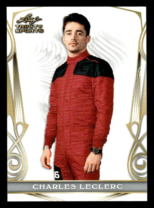 Charles Leclerc trading card from 2023 Leaf Trinity Leclerc Base Sports collection