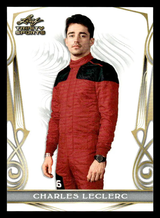Charles Leclerc trading card from 2023 Leaf Trinity Leclerc Base Sports collection