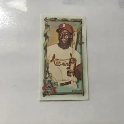 Vintage Lou Brock baseball card from 2023 Topps Allen & Ginter Brock SP Topps