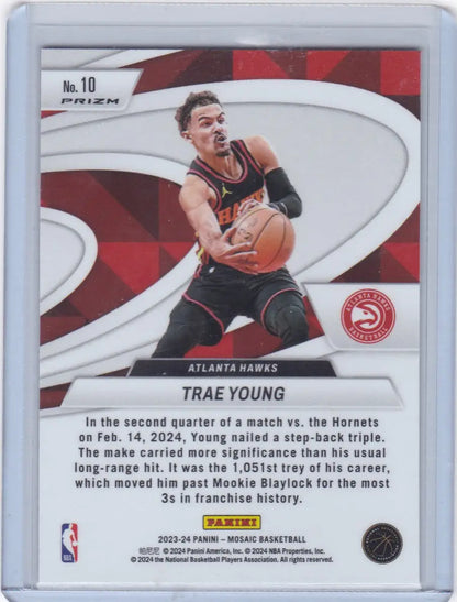2023 MOSAIC #10 TRAE YOUNG GIVE AND GO GREEN RED- ATLANTA HAWKS - Trading Cards