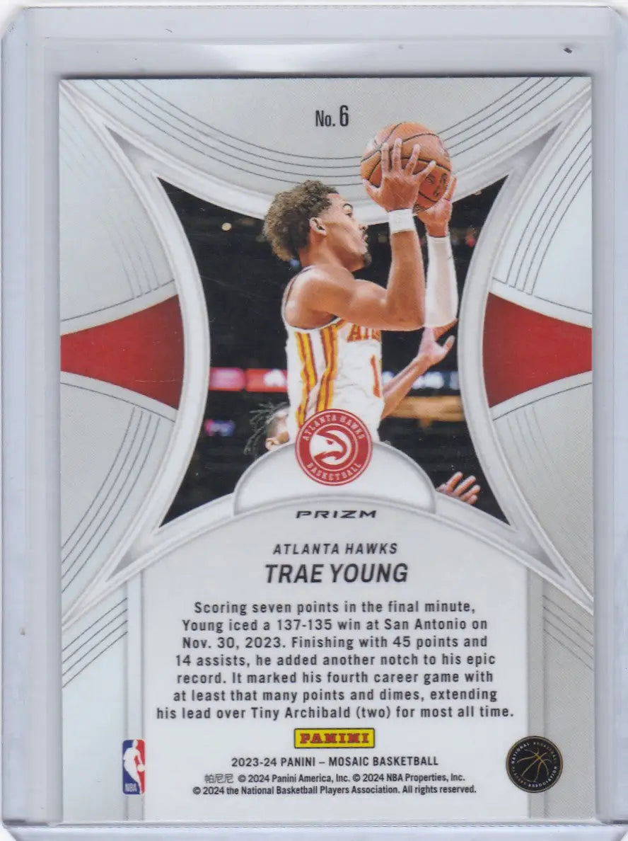 2023 MOSAIC #6 TRAE YOUNG EPIC PERFORMERS GREEN- ATLANTA HAWKS - Trading Cards