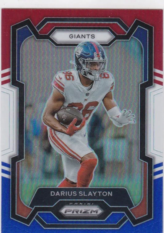 2023 Panin Red White Blue Prizm Darius Slayton New York Giants football trading card