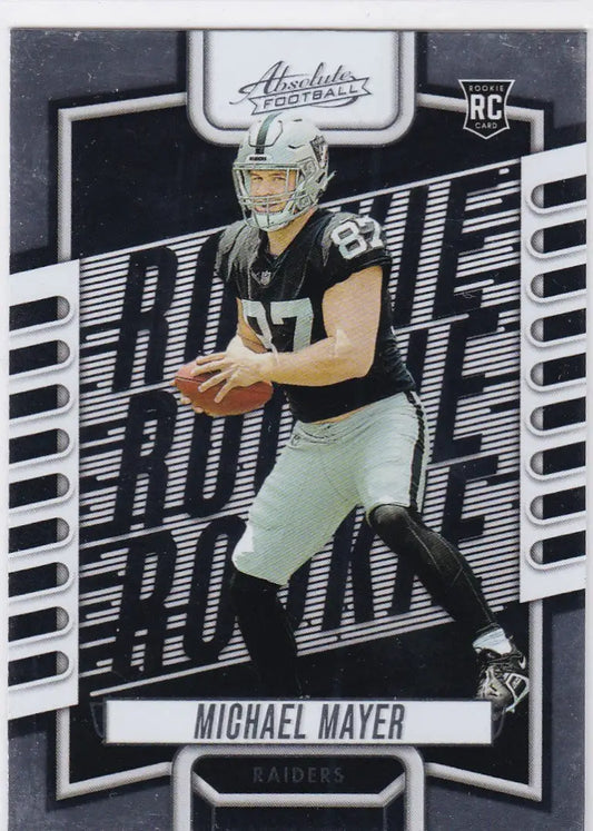 Michael Mayer RC Las Vegas Raiders card from 2023 Panini Absolute #116 collection