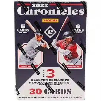 2023 Panini Chronicles Baseball card blaster box featuring Panini Chronicles baseball cards