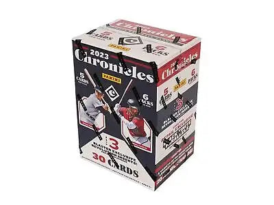 2023 Panini Chronicles Baseball 6-Pack Blaster Box displaying Chronicles baseball cards