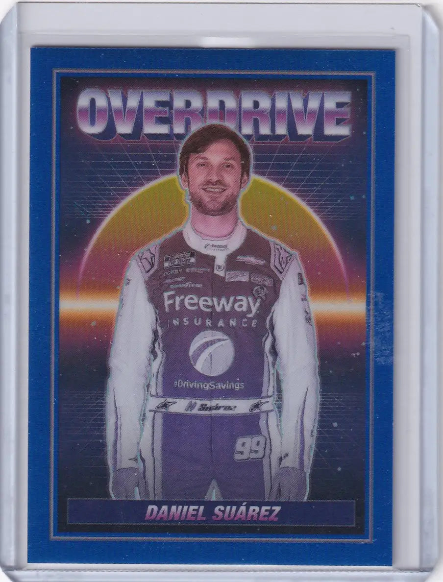 Racing driver trading card featuring a Freeway Insurance sponsored driver in panini chronicles nascar design