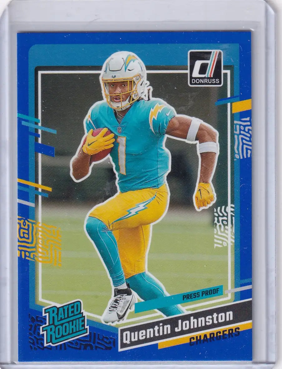 2023 Panini Donruss #353 Quentin Johnston - Los Angeles Chargers - Trading Card