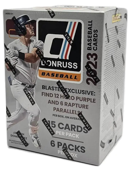 2023 Donruss Baseball Card Blaster Box with 6 Packs and 90 Trading Cards
