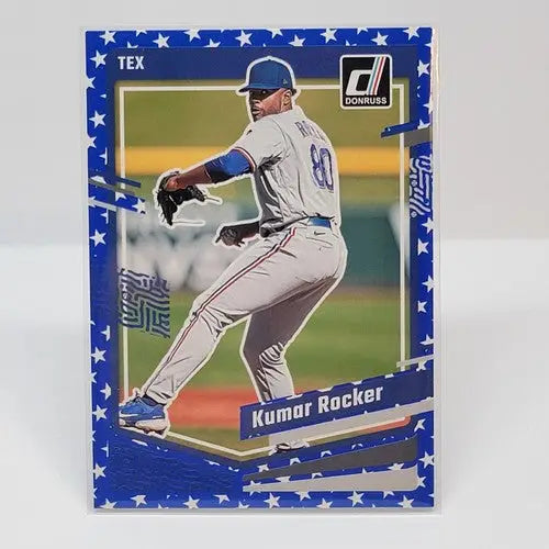 2023 Panini Donruss Baseball Kumar Rocker Independence Day card Texas Rangers