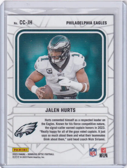 2023 Panini Donruss Optic Captain in Charge #CC-JH Jalen Hurts - Eagles