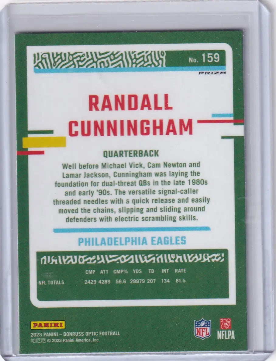 2023 Panini Donruss Optic Holo #159 Randall Cunningham - Philadelphia Eagles - Trading Card