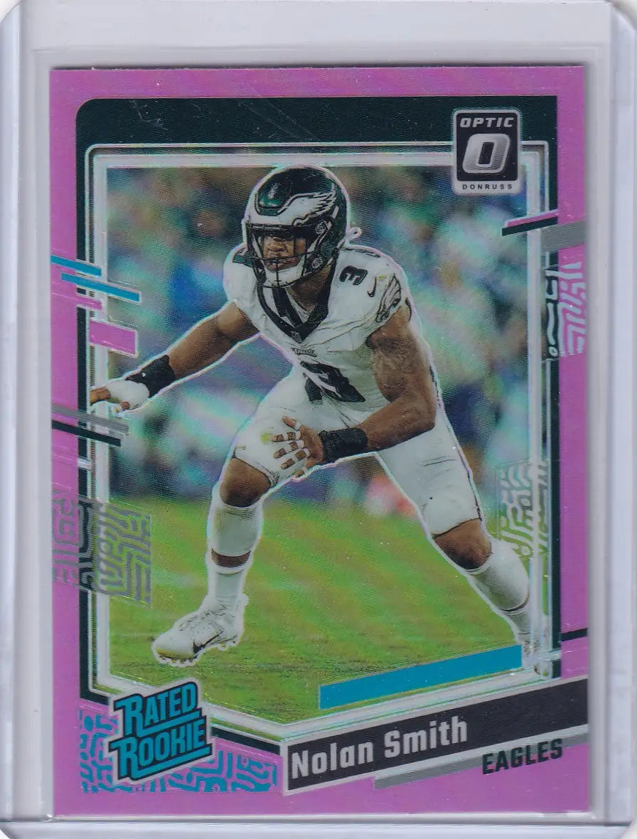 2023 Panini Donruss Optic Pink #283 Nolan Smith - Philadelphia Eagles - Trading Card