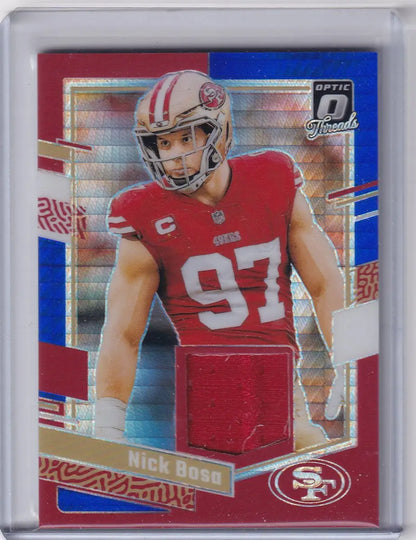2023 Panini Donruss Optic Prizm Relic #DT-NB Nick Bosa - San Francisco 49ers