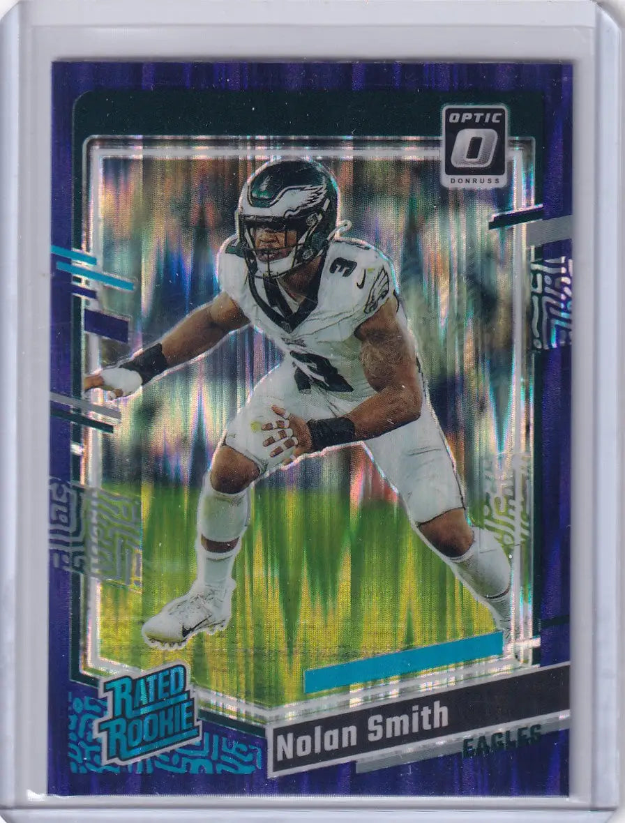 2023 Panini Donruss Optic Purple Shock #283 Nolan Smith - Philadelphia Eagles - Trading Card
