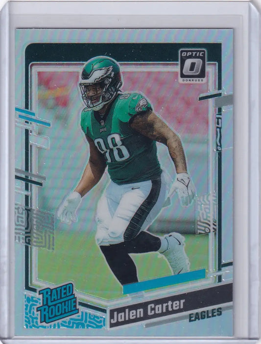 2023 Panini Donruss Optic Silver Holo #281 Jalen Carter - Philadelphia Eagles