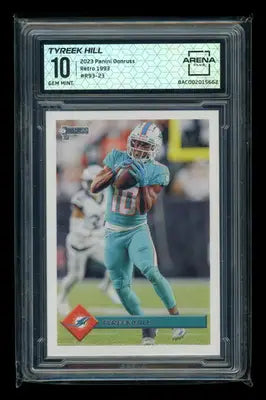Graded Tyreek Hill 2023 Panini Donruss Retro 1993 football card in Panini Donruss Retro collection