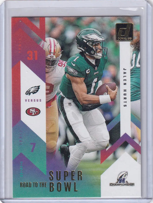 2023 Panini Donruss Road to the Super Bowl#RTSBCC-JH Jalen Hurts - Eagles - Trading Card