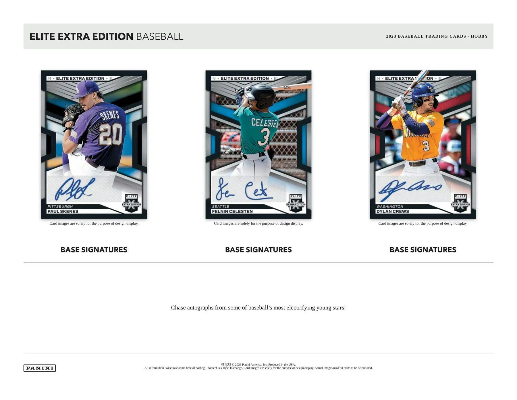2023 Panini Elite Extra Edition Baseball Hobby Box featuring autograph memorabilia cards