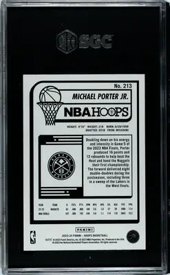 A graded Panini Hoops Michael Porter Jr. basketball card showcasing Hoops Michael Porter