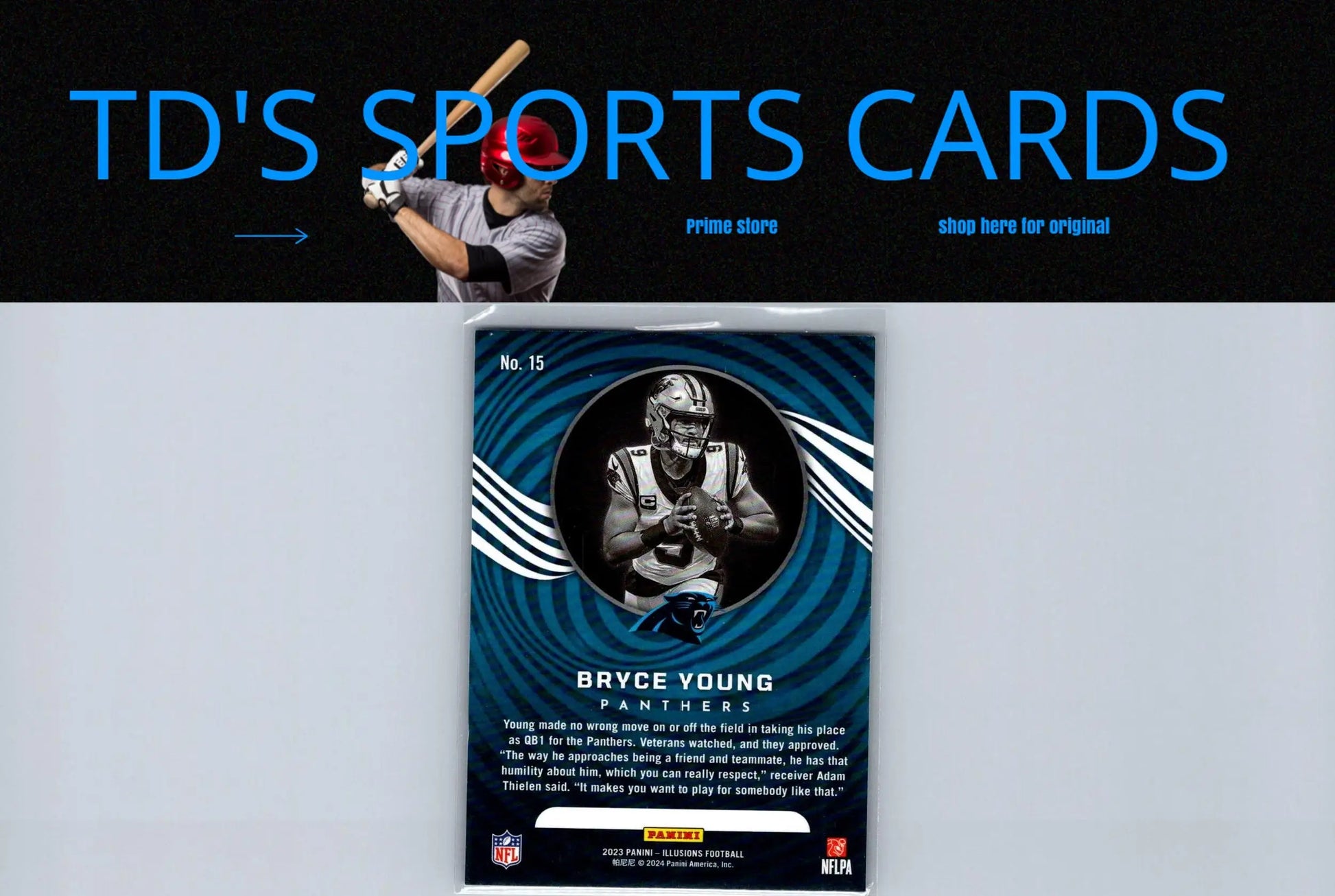 Bryce Young football card from 2023 Panini Illusions #15 Bryce Young Retail collection