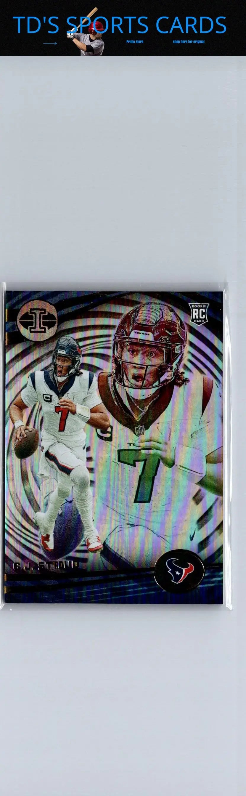2023 Panini Illusions #43 C.J. Stroud football trading card showcasing player details
