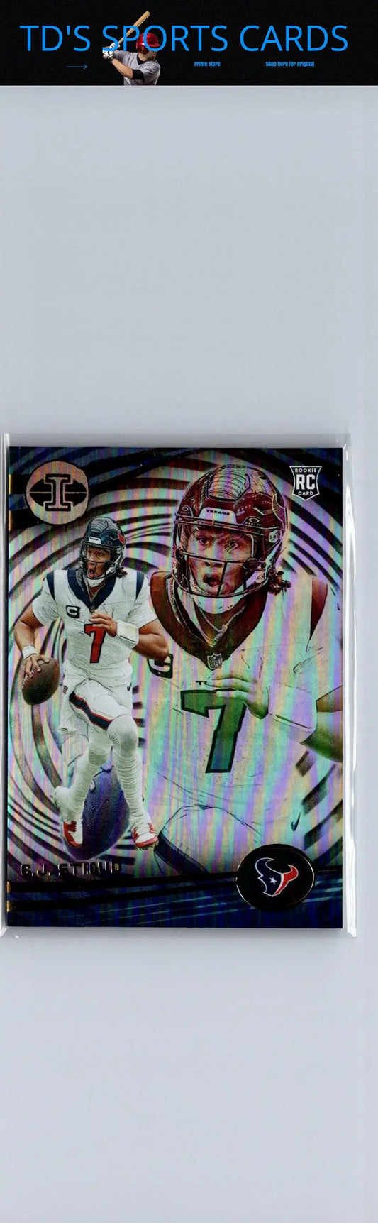 2023 Panini Illusions #43 C.J. Stroud football trading card showcasing player details