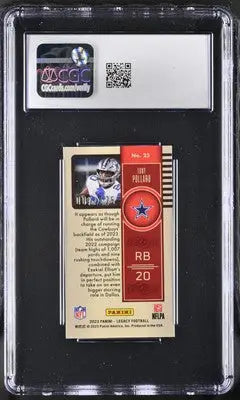 Graded Panini Legacy Tony Pollard football card 007/125 CGC 10 Premium Edition