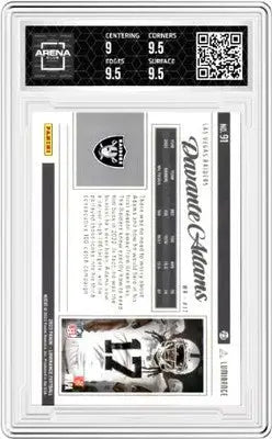 Graded Davante Adams football card from 2023 Panini Luminance Davante Adams series