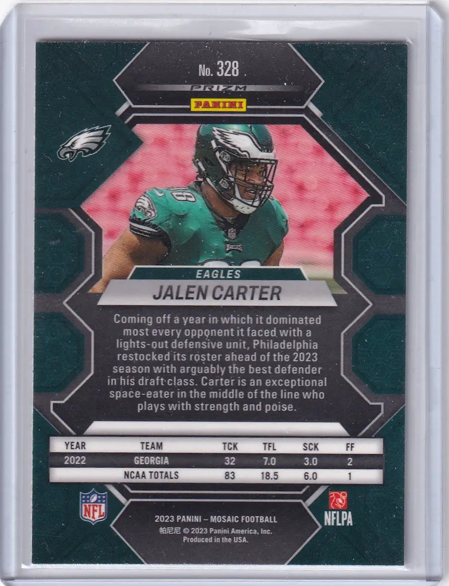 2023 Panini Mosaic #328 Jalen Carter - Philadelphia Eagles