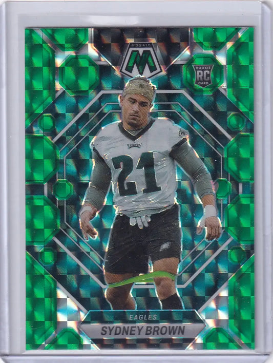 2023 Panini Mosaic Green Prizm #363 Sydney Brown - Philadelphia Eagles - Trading Cards